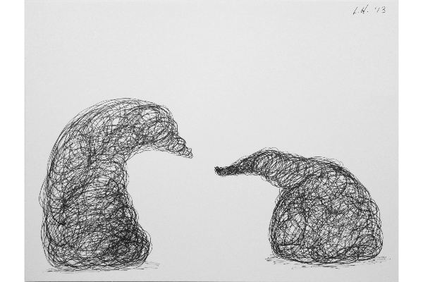 Drawn into Life VIII, encre sur papier Canson Bristol, 12x9p.